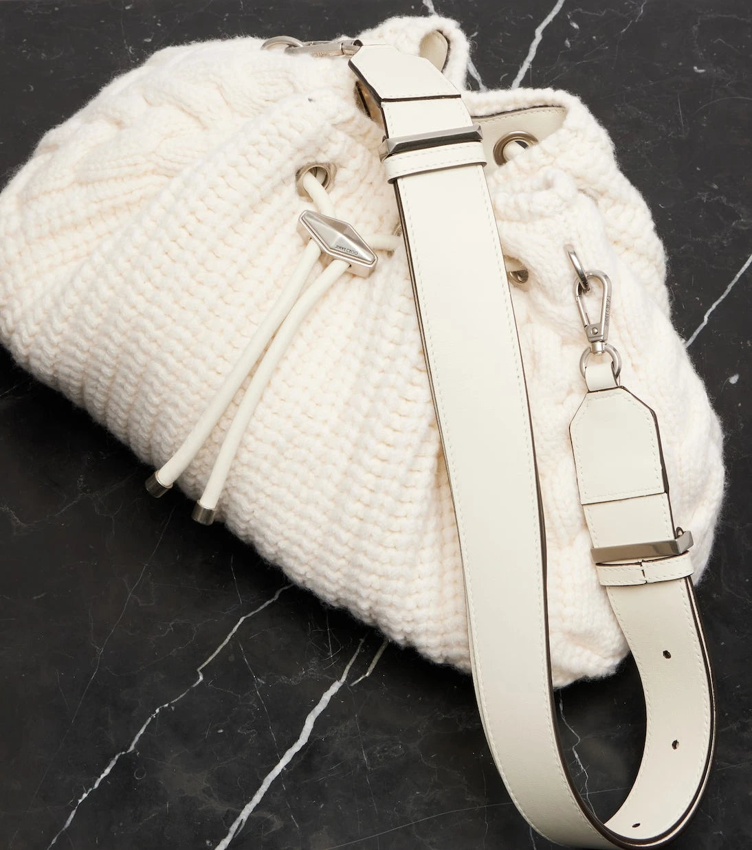 Jimmy Choo - Cinch cable-knit bucket bag
