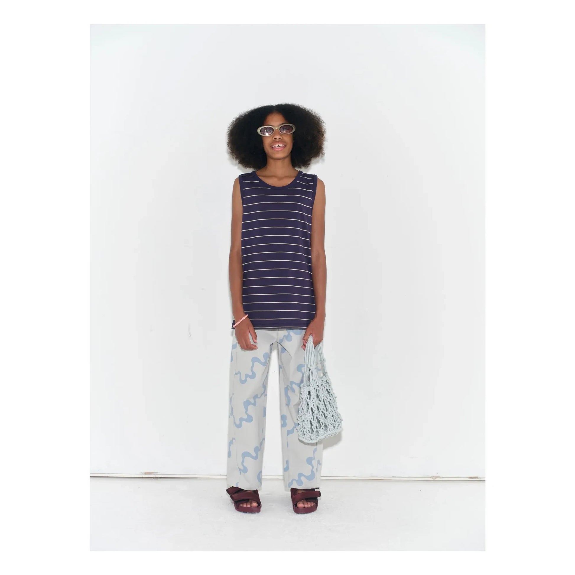 Main Story - Organic Cotton Abstract Jeans | Pale blue
