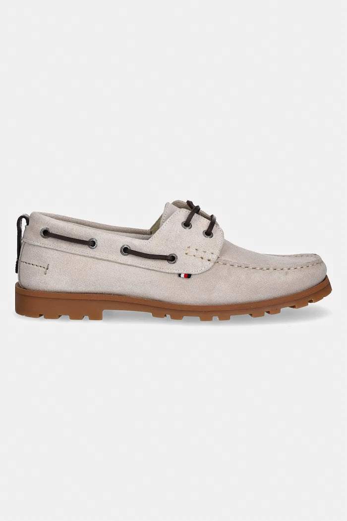 Tommy Hilfiger Erkek Süet Mokasen HILIFGER LIGHT SDE BOAT SHOE