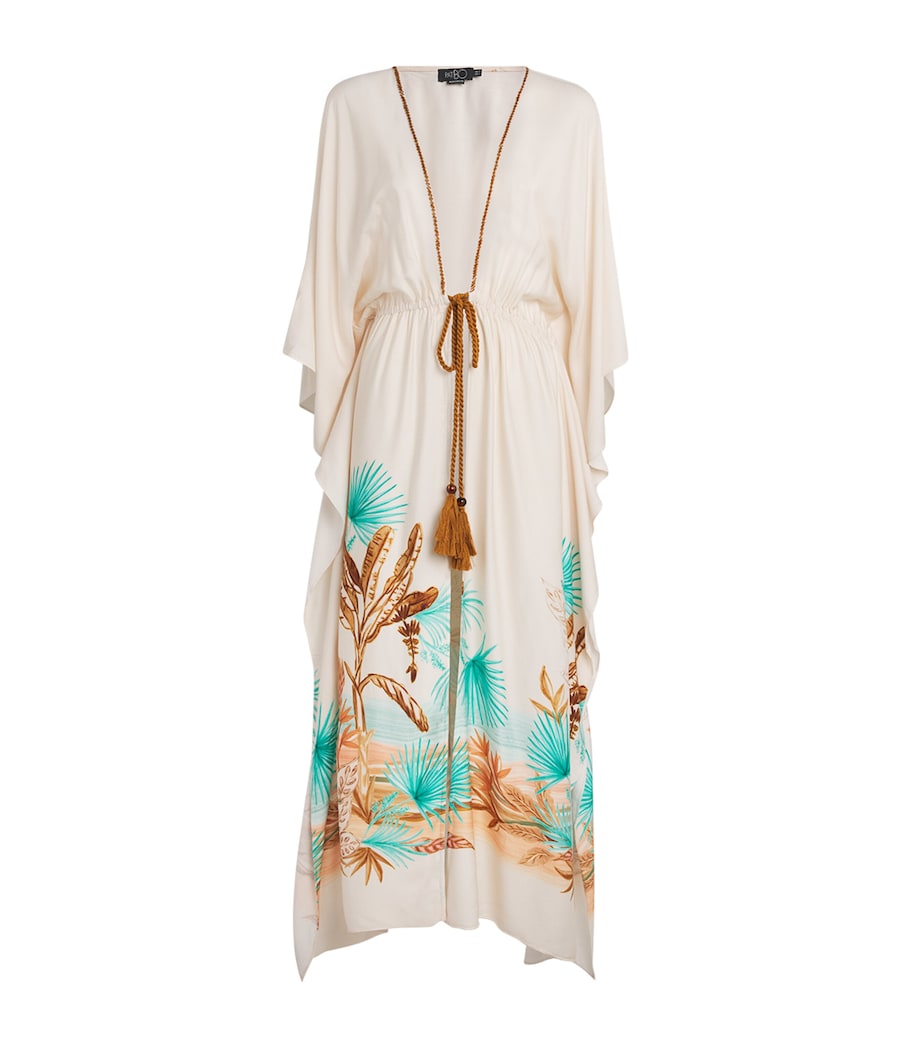 PatBO Beige Bananeira Tropical Cover-Up
