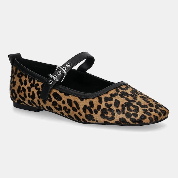 Tommy Jeans MARYJANE LEOPARD BALLERINA Deri Babet