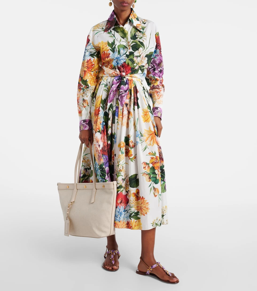 Dolce&Gabbana - Canvas and leather tote bag