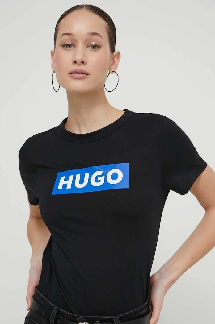 HUGO Blue basic kadın pamuklu Classic Tee_B