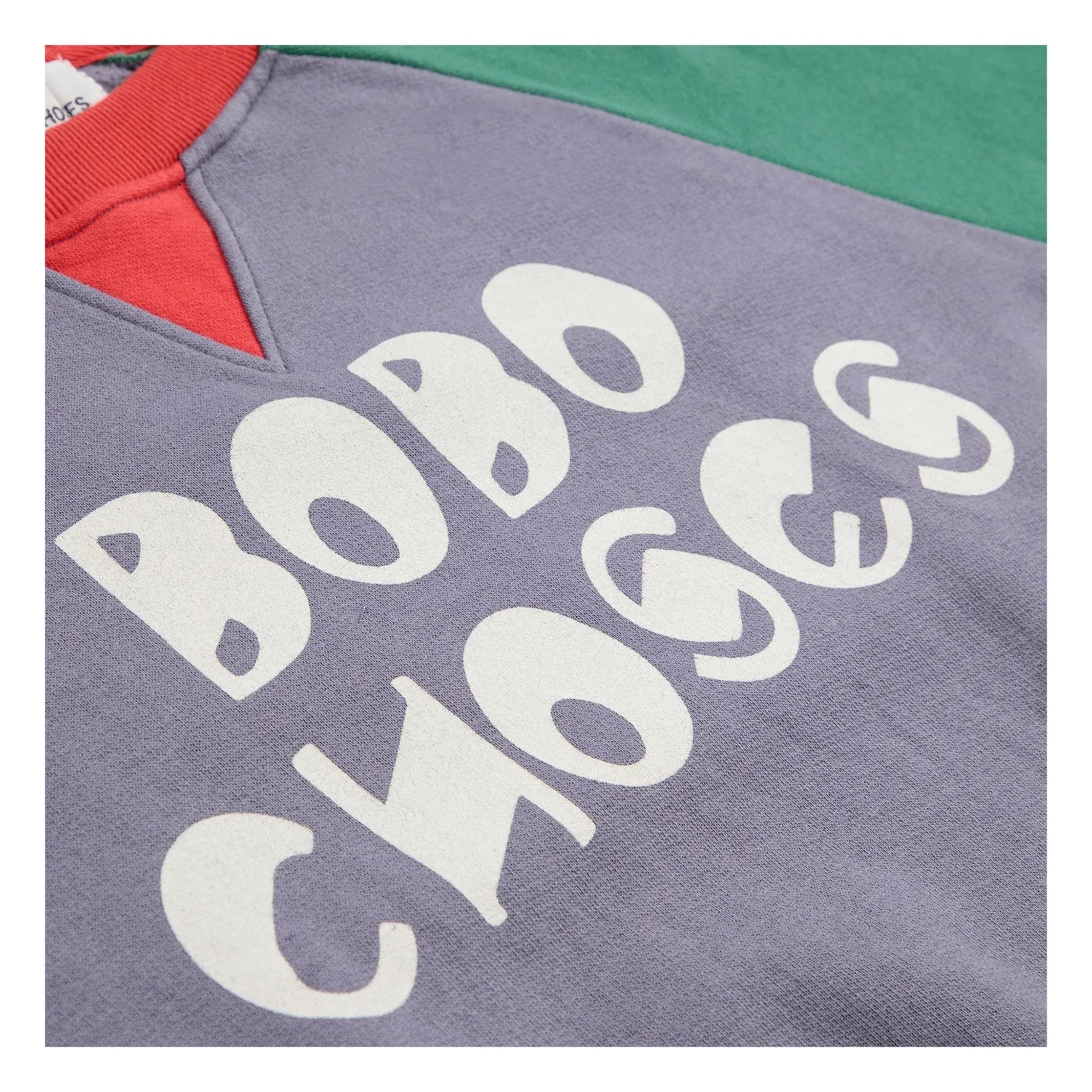 Bobo Choses - Colorblock organic cotton sweatshirt | Mauve