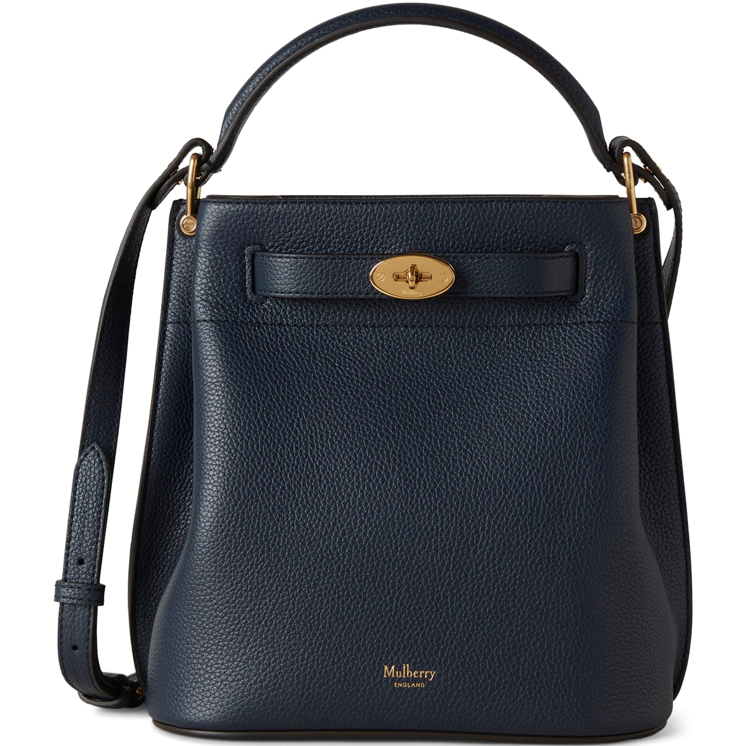 Mulberry Blue Leather Islington Bucket Bag