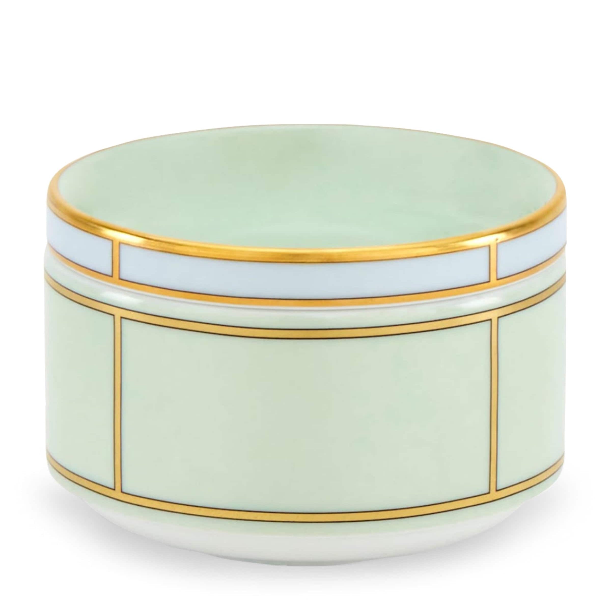 GINORI 1735 Porcelain Colonna Diva Verde Lidded Sugar Pot (10cm)