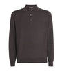 Corneliani Brown Cashmere-Silk Polo Sweater