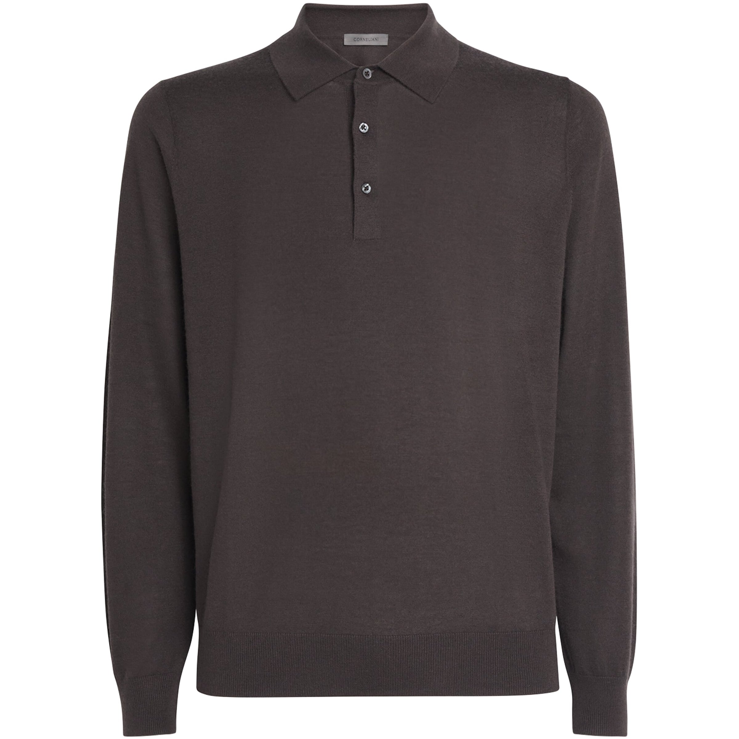 Cashmere-Silk Polo Sweater
