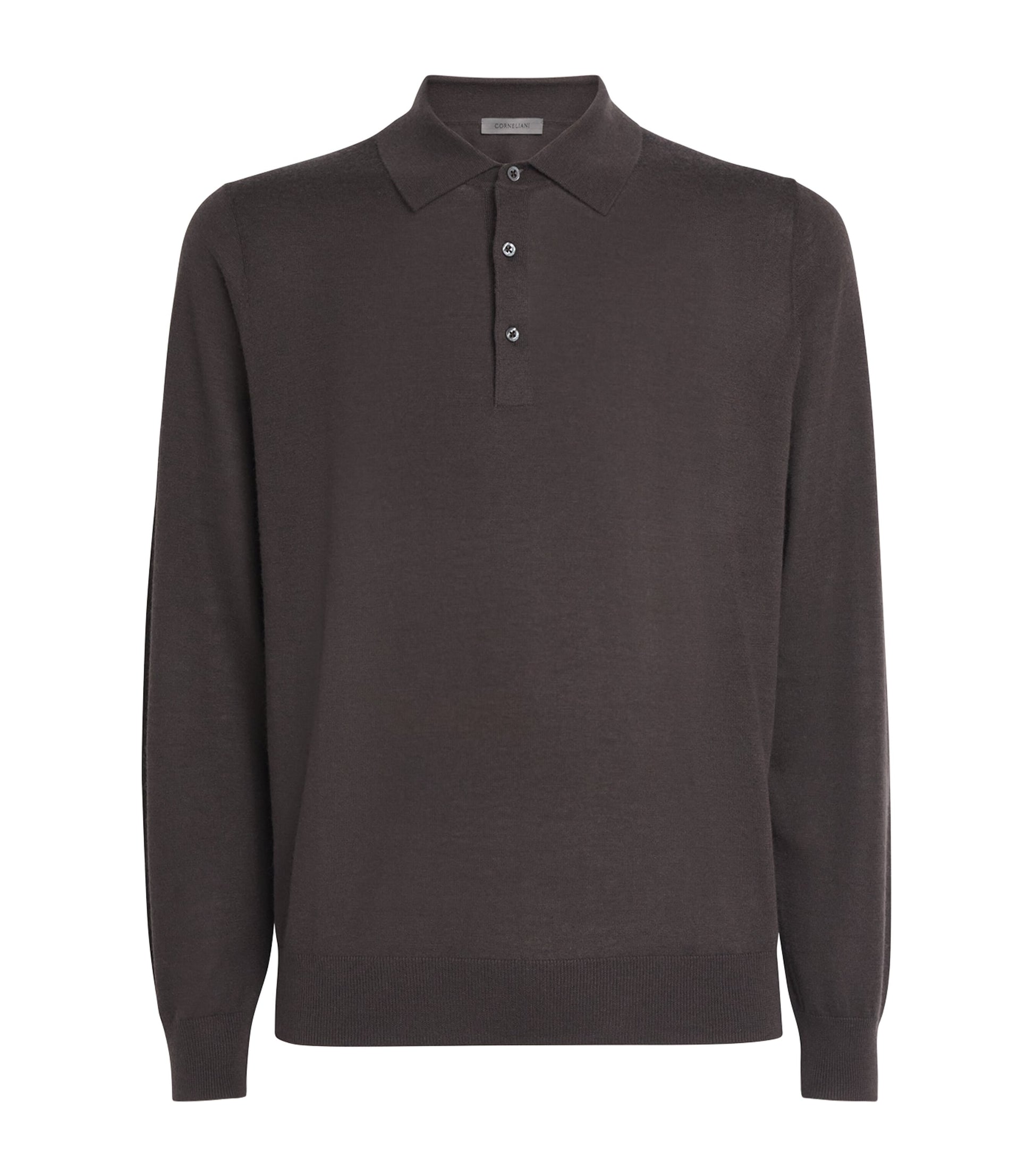 Cashmere-Silk Polo Sweater