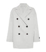 Brunello Cucinelli Grey Cashmere Double-Breasted Peacoat