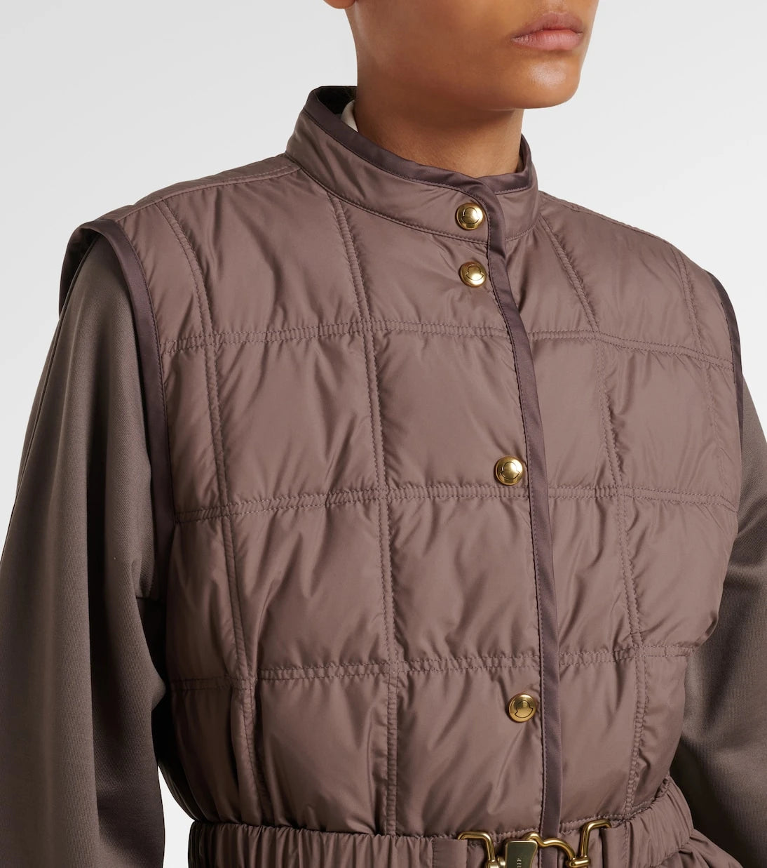 Moncler - Cygnette belted quilted down vest
