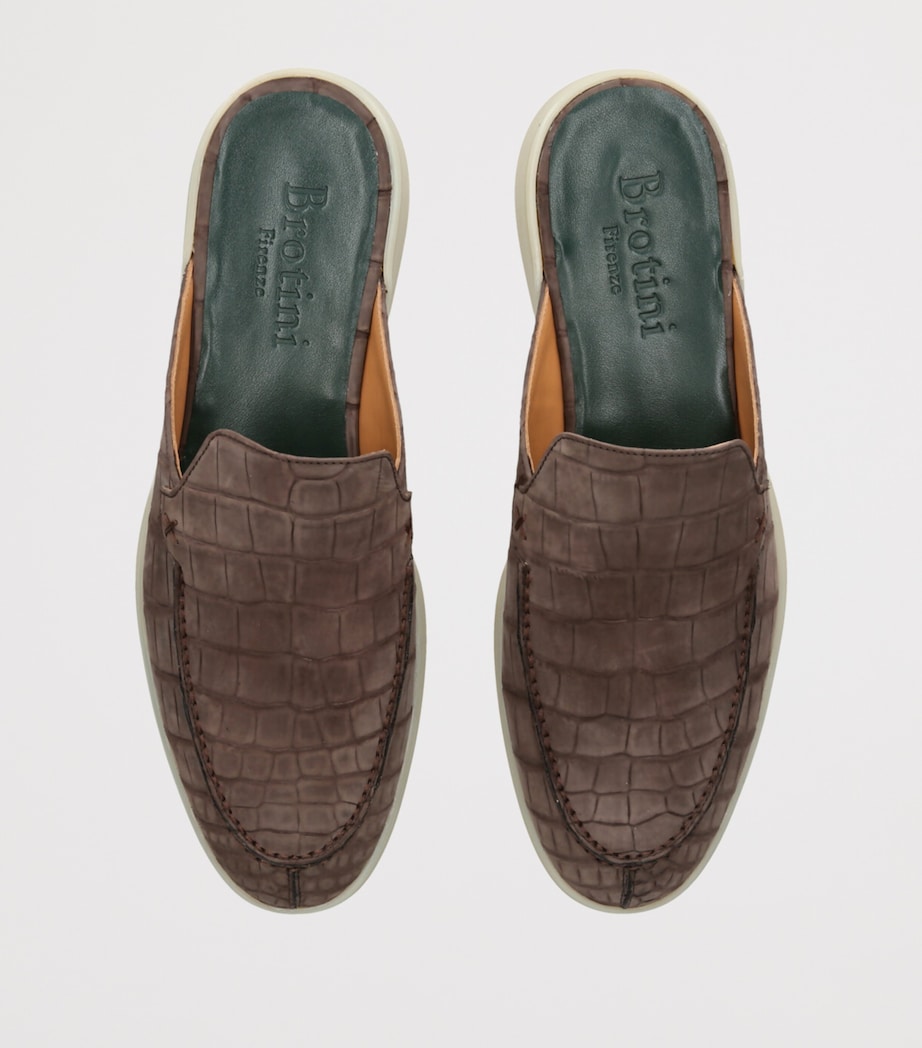 Brotini Alligator Leather Mules
