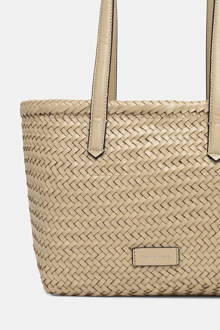 Karl Lagerfeld Чанта tote дамска от кожа K/SIGNATURE