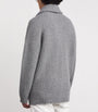 Eleventy Grey Wool-Cashmere Shawl Cardigan