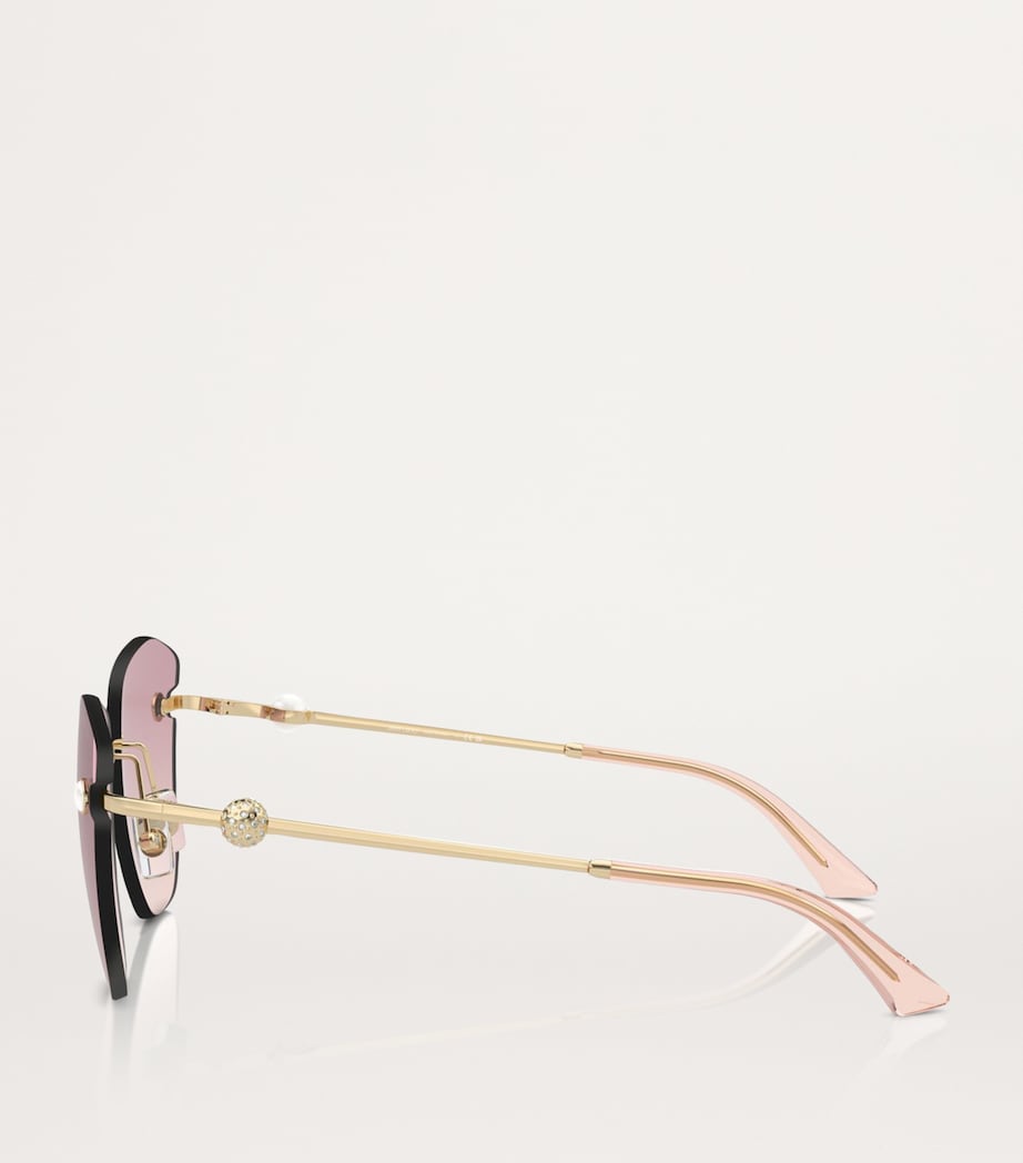 Jimmy Choo Gold Metal JC4004HB Sunglasses