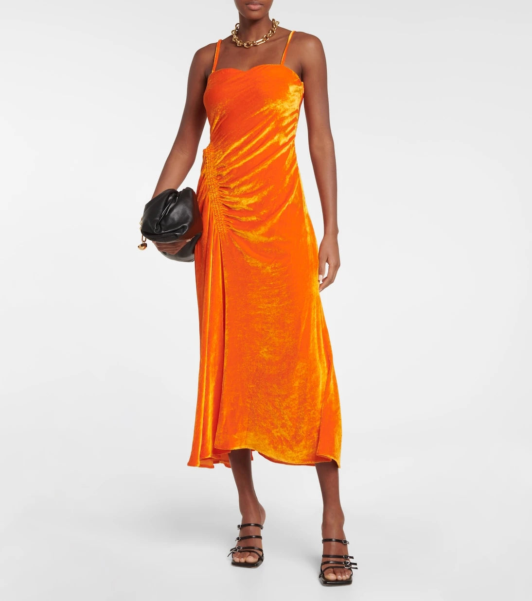 Proenza Schouler - Ruched velvet midi dress