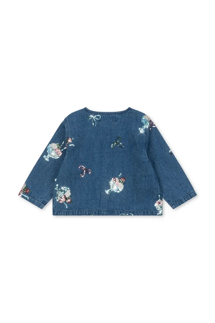 Детско дънково яке Konges Sløjd MAGOT SEQUIN DENIM JACKET GOTS