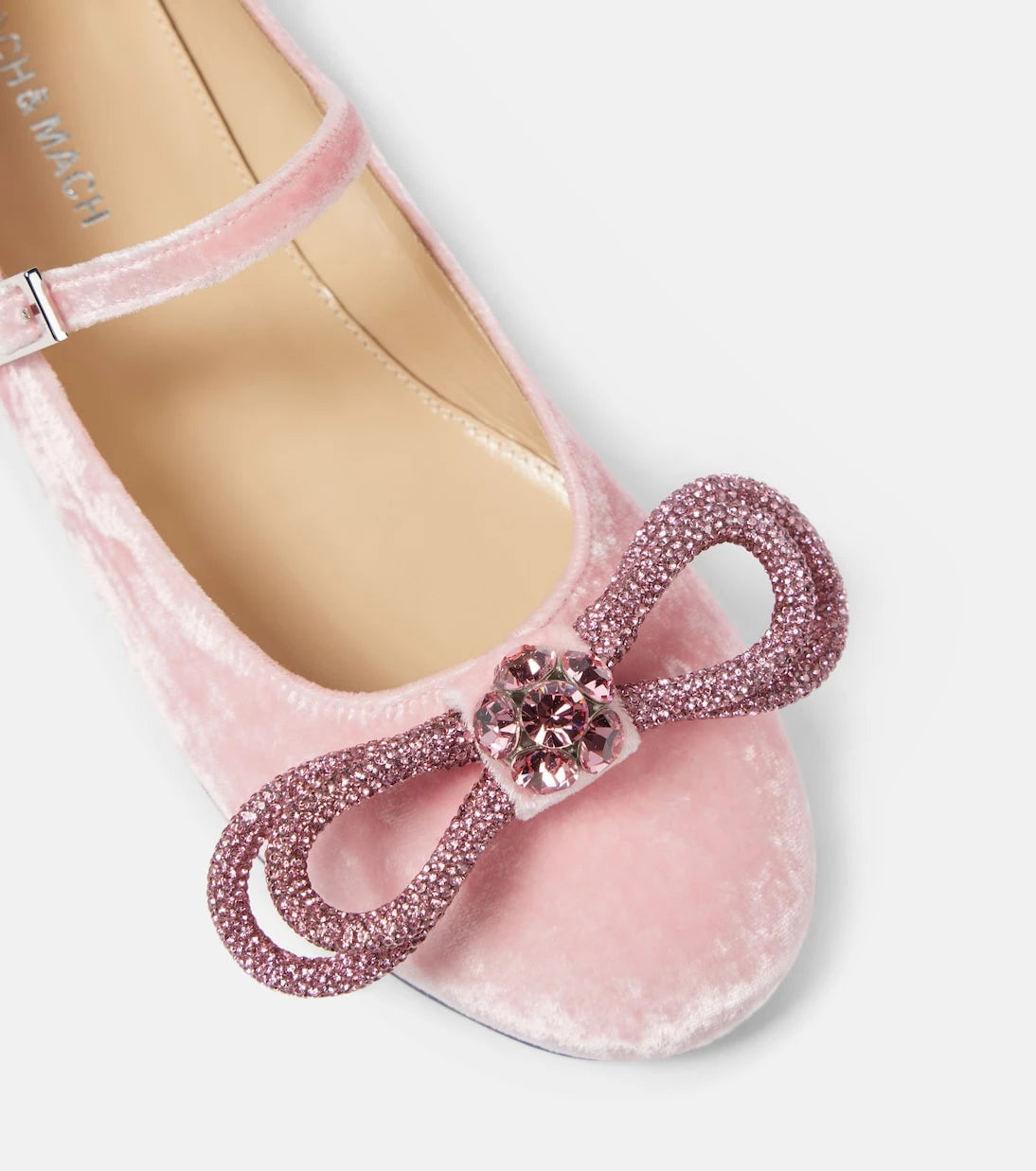 Mach & Mach - Double Bow velvet ballet flats