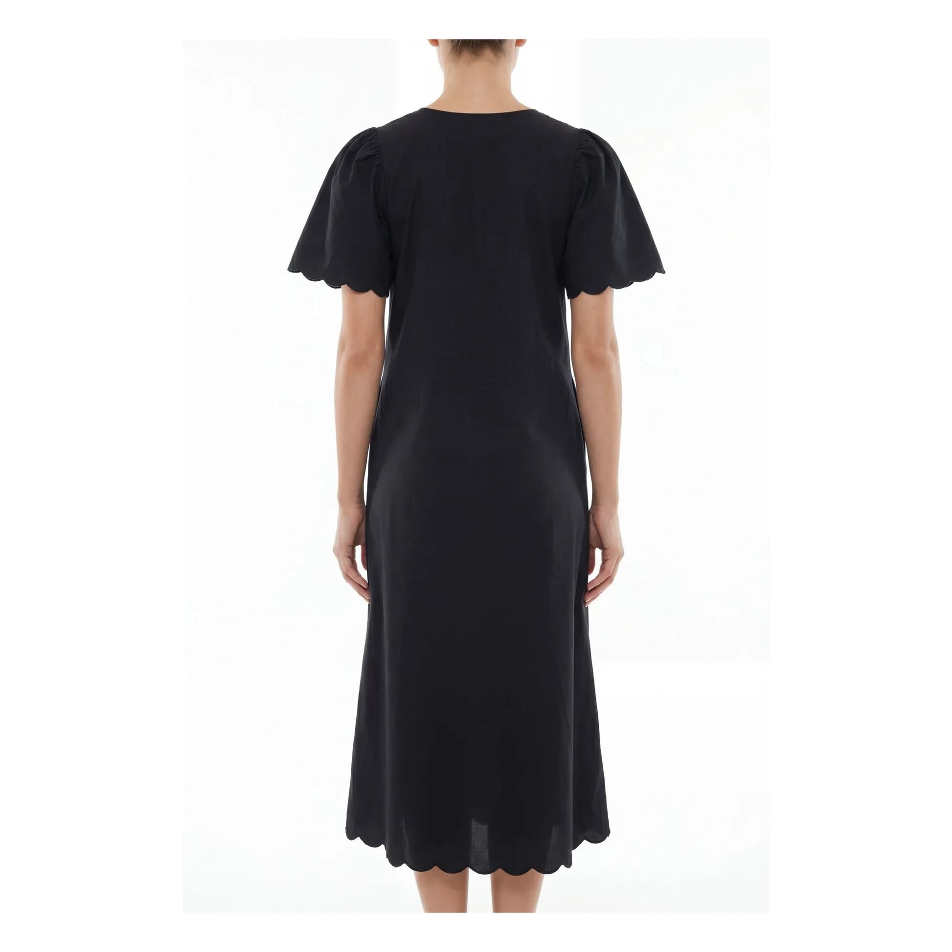 BELLEPIECE - Samos Cotton Poplin Dress | Black