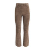 Brown Suede Duke Flared Trousers