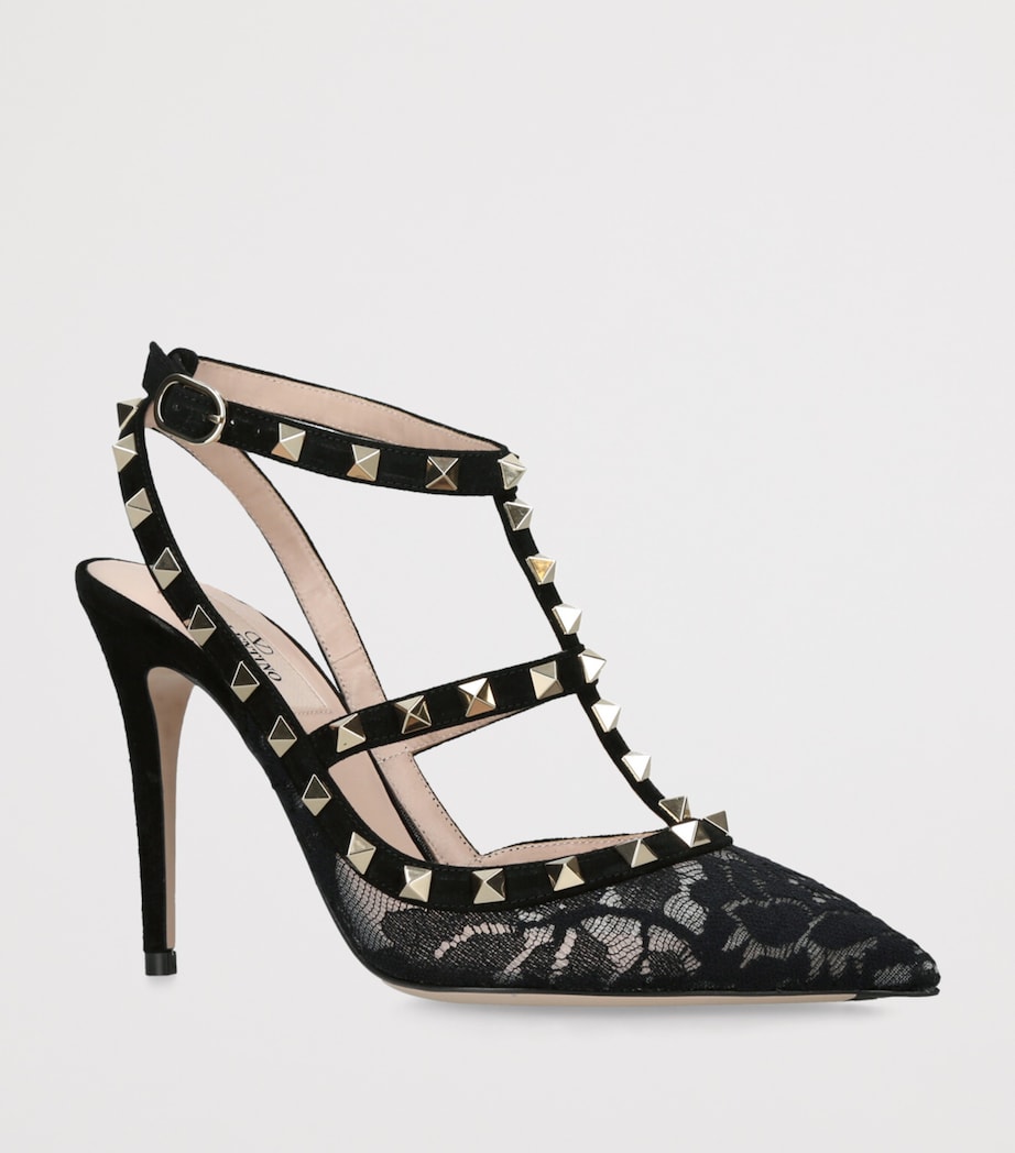 Valentino Garavani Lace Rockstud Pumps 100