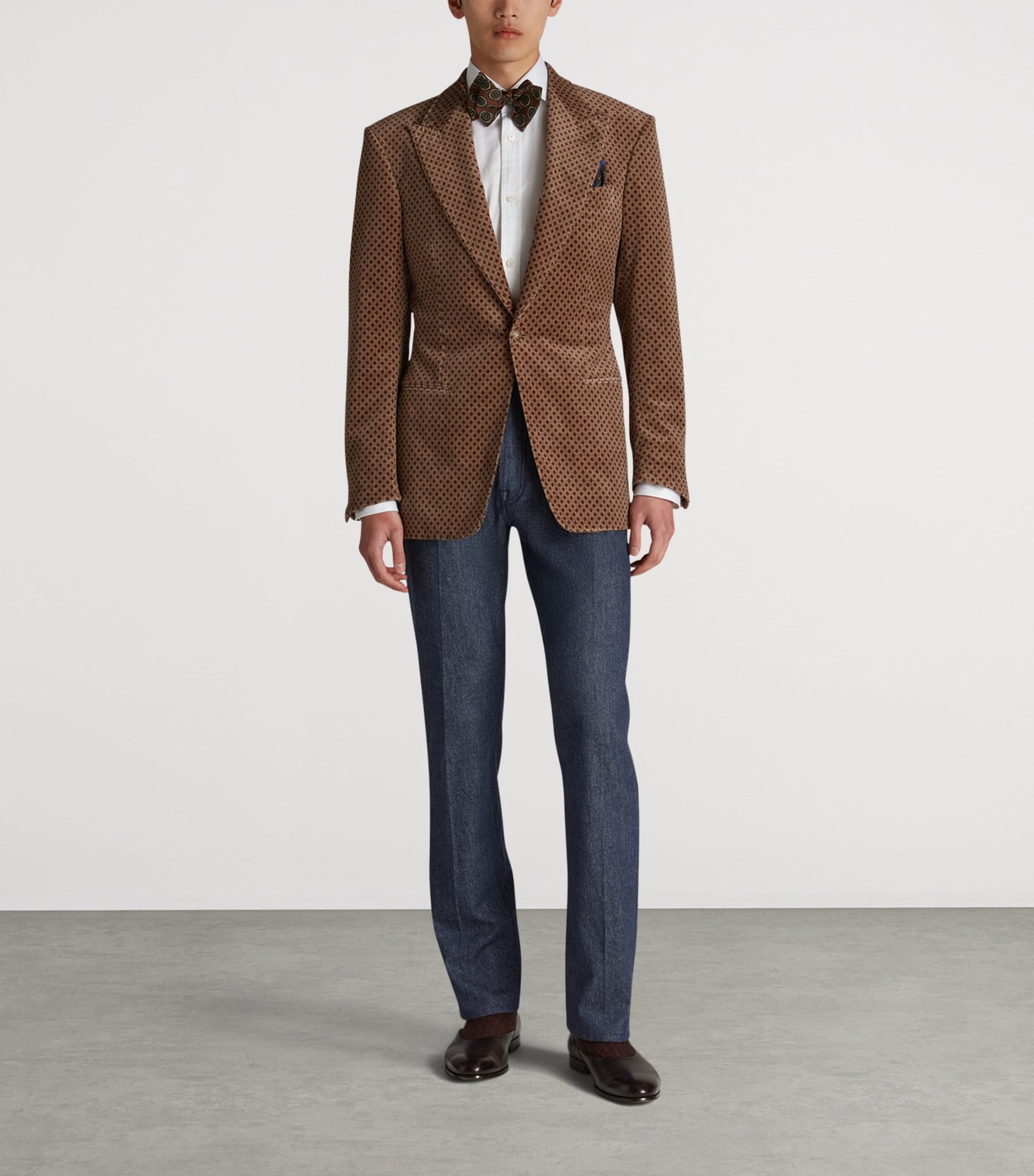 Cotton Print Bourdon Evening Suit Jacket