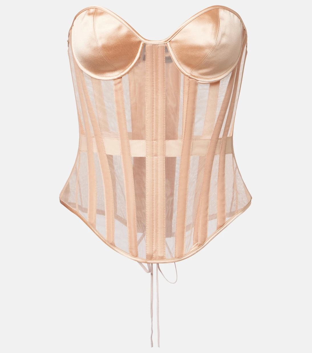 Mugler - re/edit paneled sheer bustier top