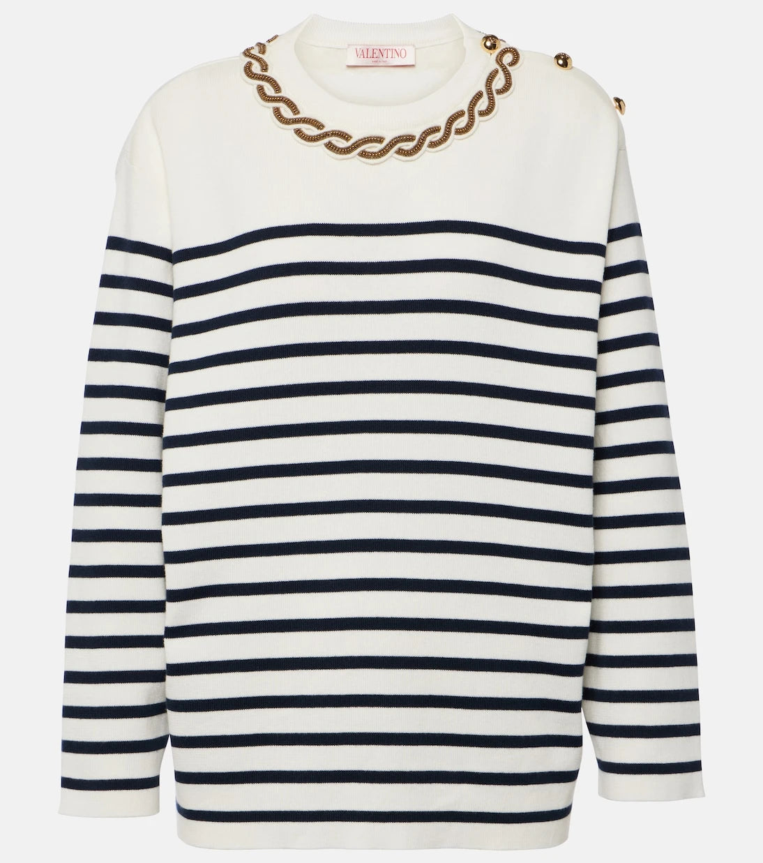 Valentino - Embroidered cotton sweater