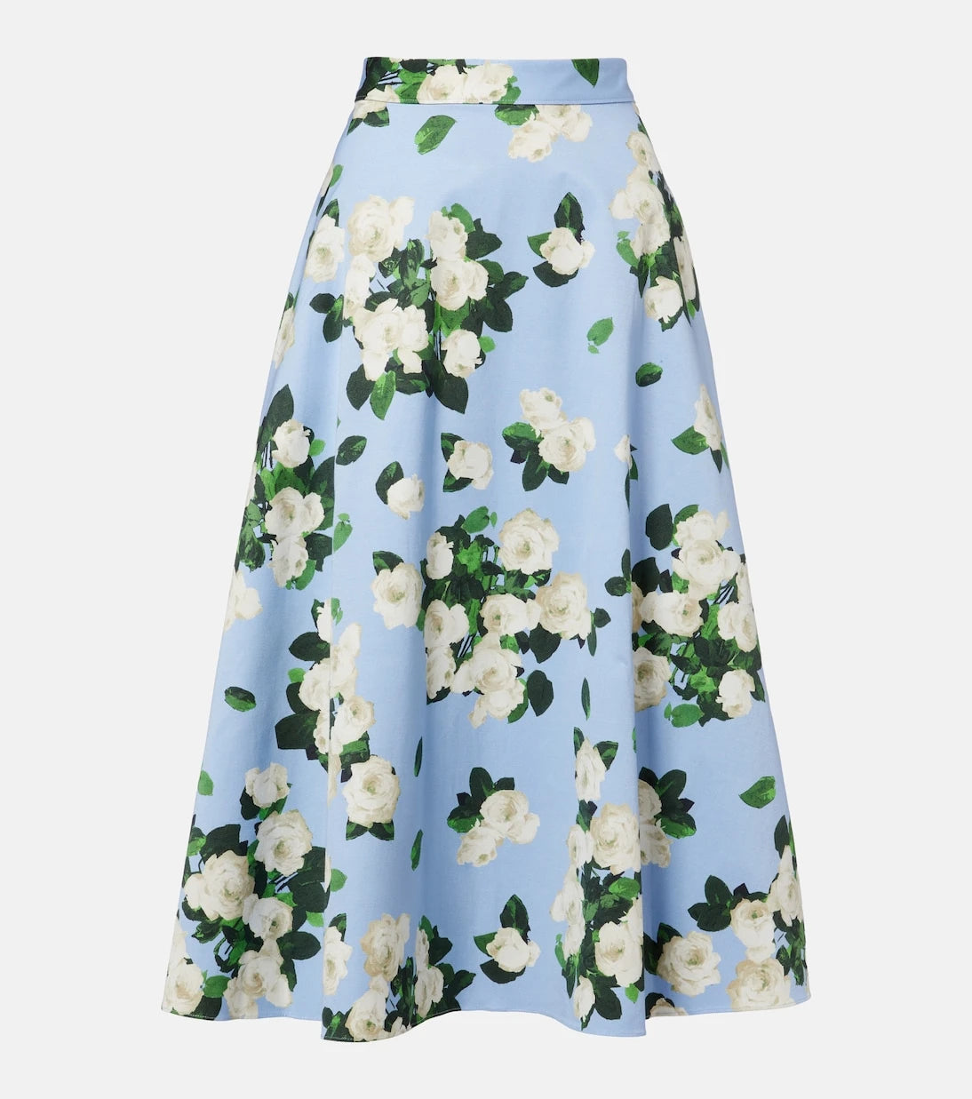 Carolina Herrera - Floral faille midi skirt