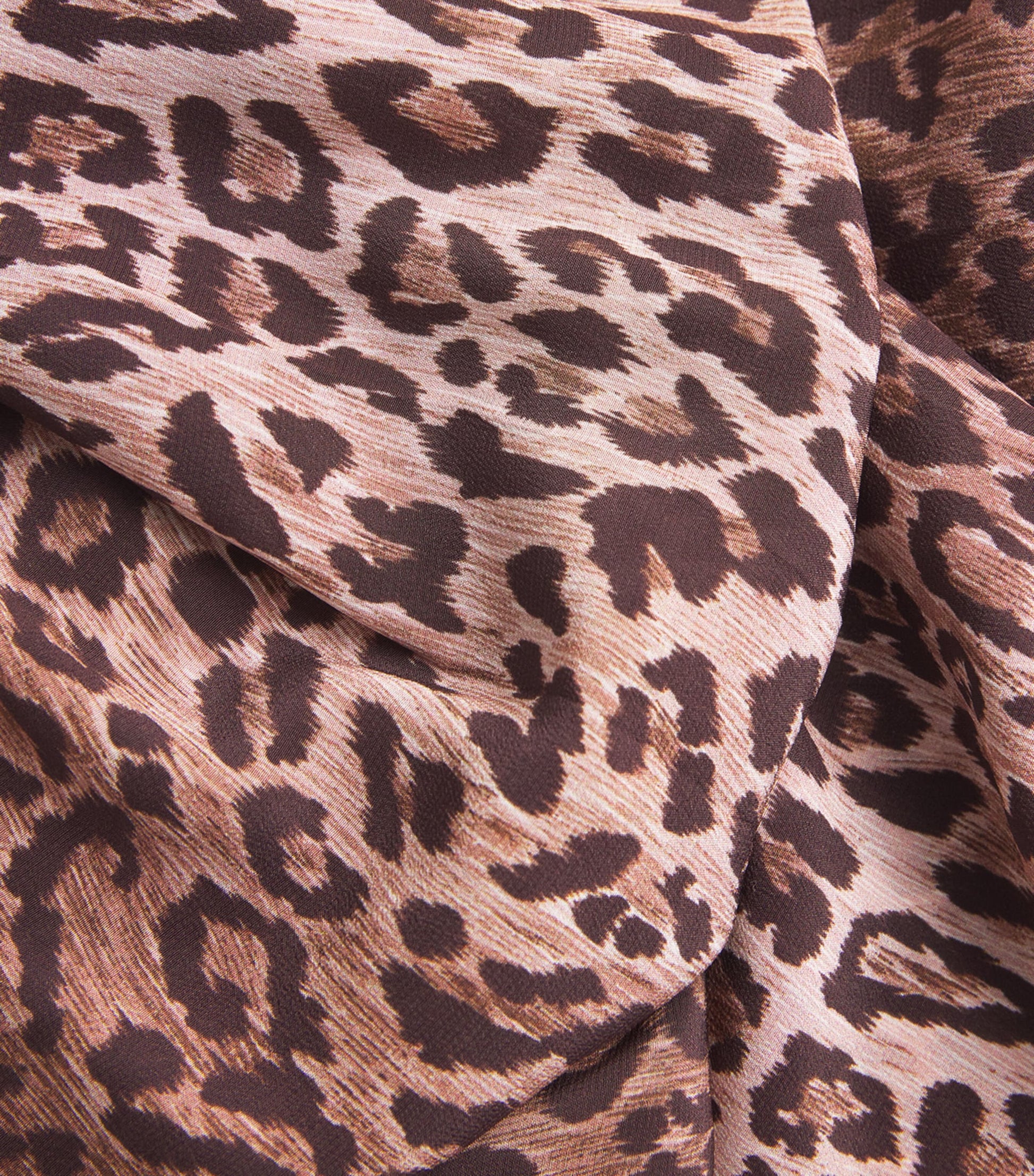 Brown Silk Georgia Midi Skirt