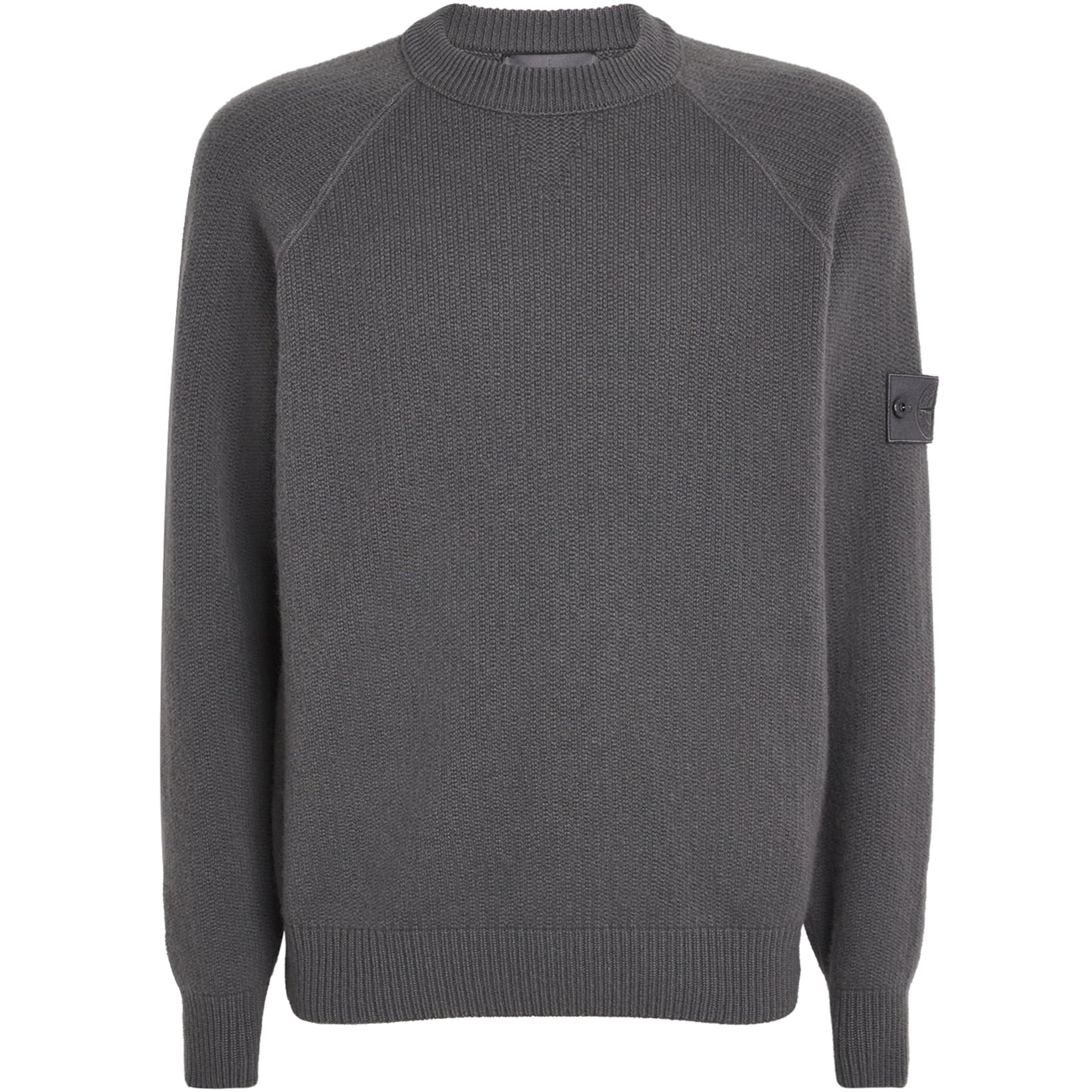 Grey GHOST PIECE Cashmere Crew-Neck Sweater
