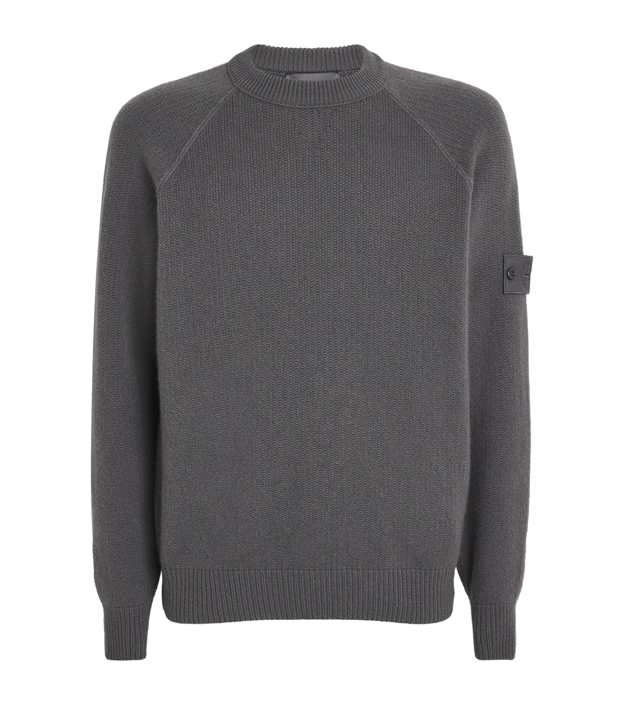 Grey GHOST PIECE Cashmere Crew-Neck Sweater
