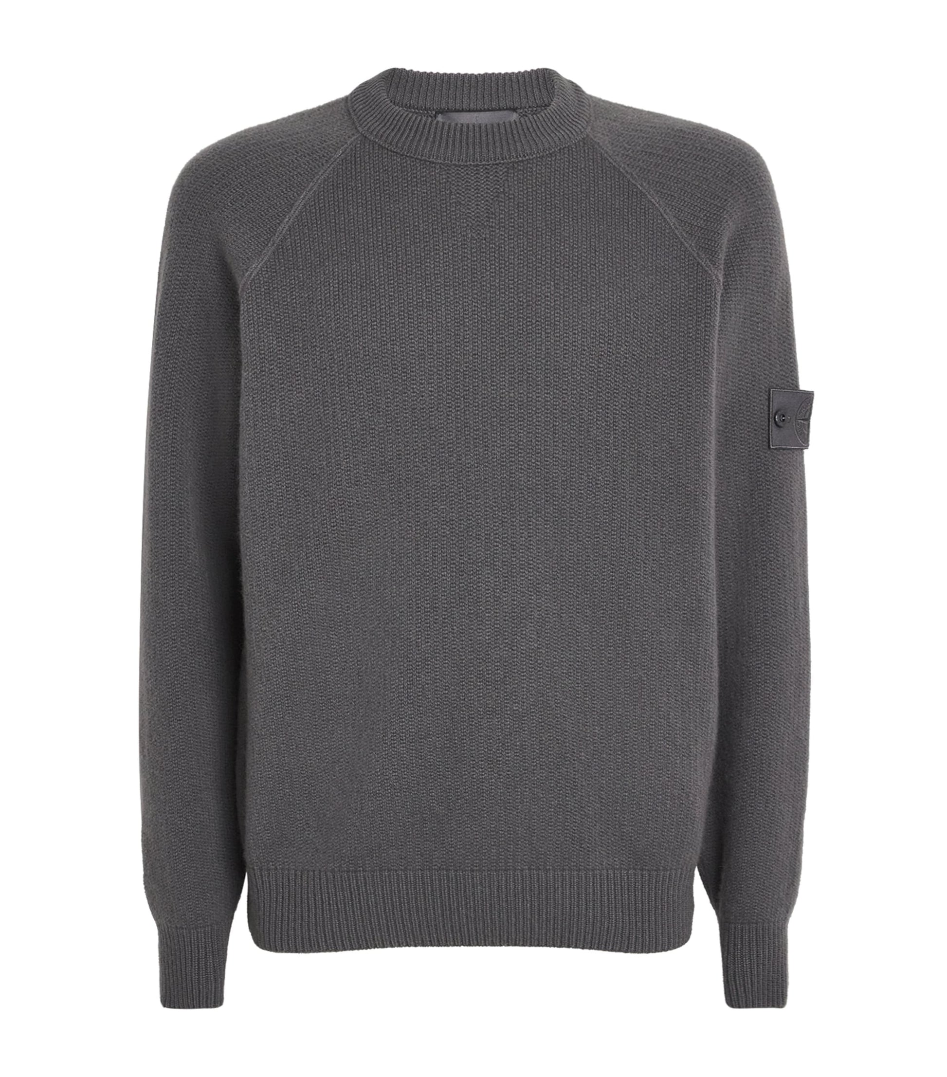 Grey GHOST PIECE Cashmere Crew-Neck Sweater