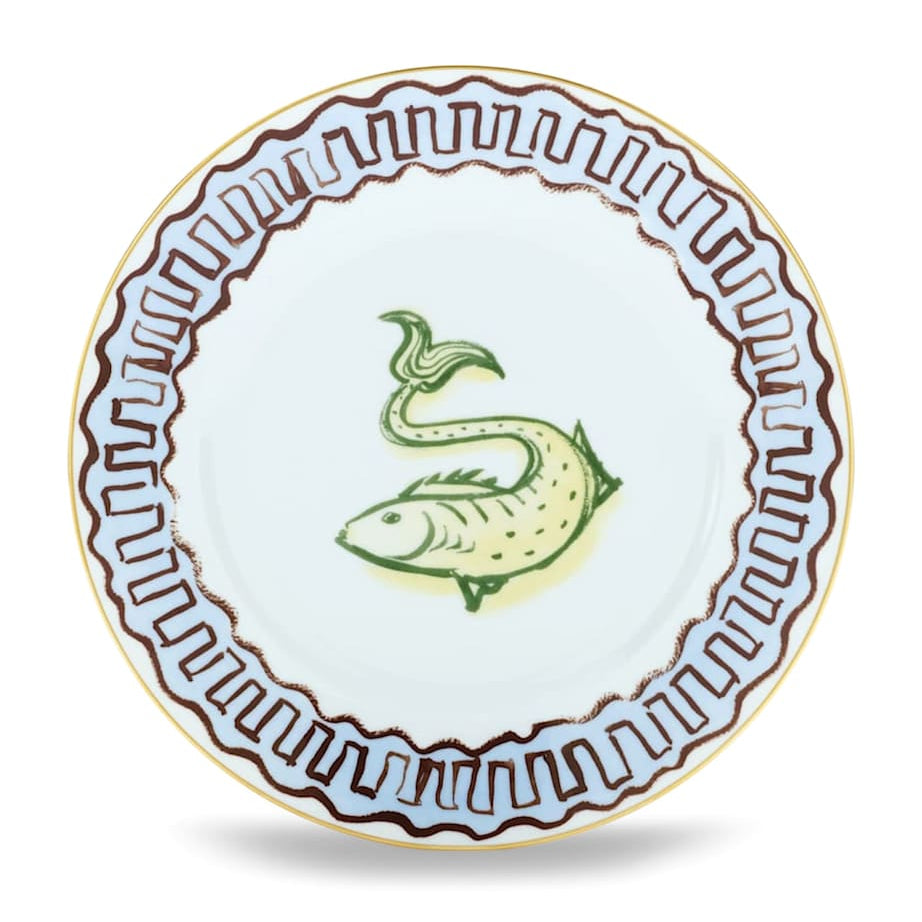 GINORI 1735 Porcelain Il Viaggio di Nettuno Dessert Plate (22cm)