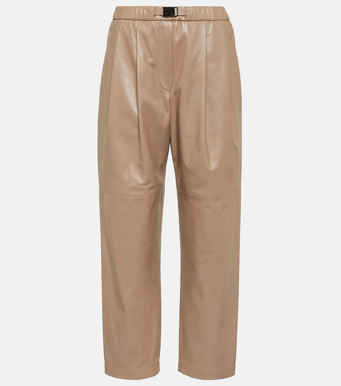 Brunello Cucinelli - Mid-rise leather pants