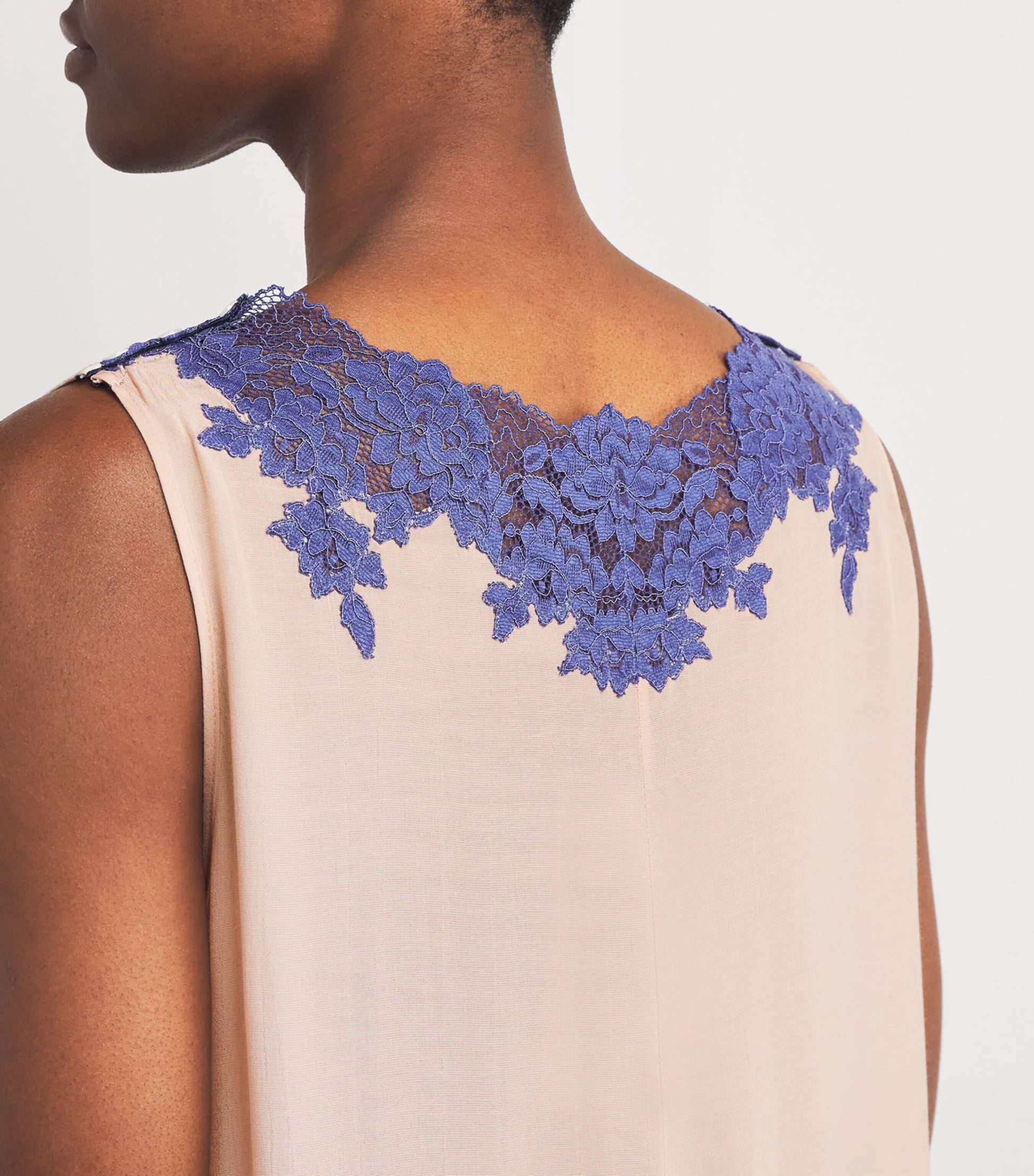 Bocan Pink Lace-Trim Slip Dress