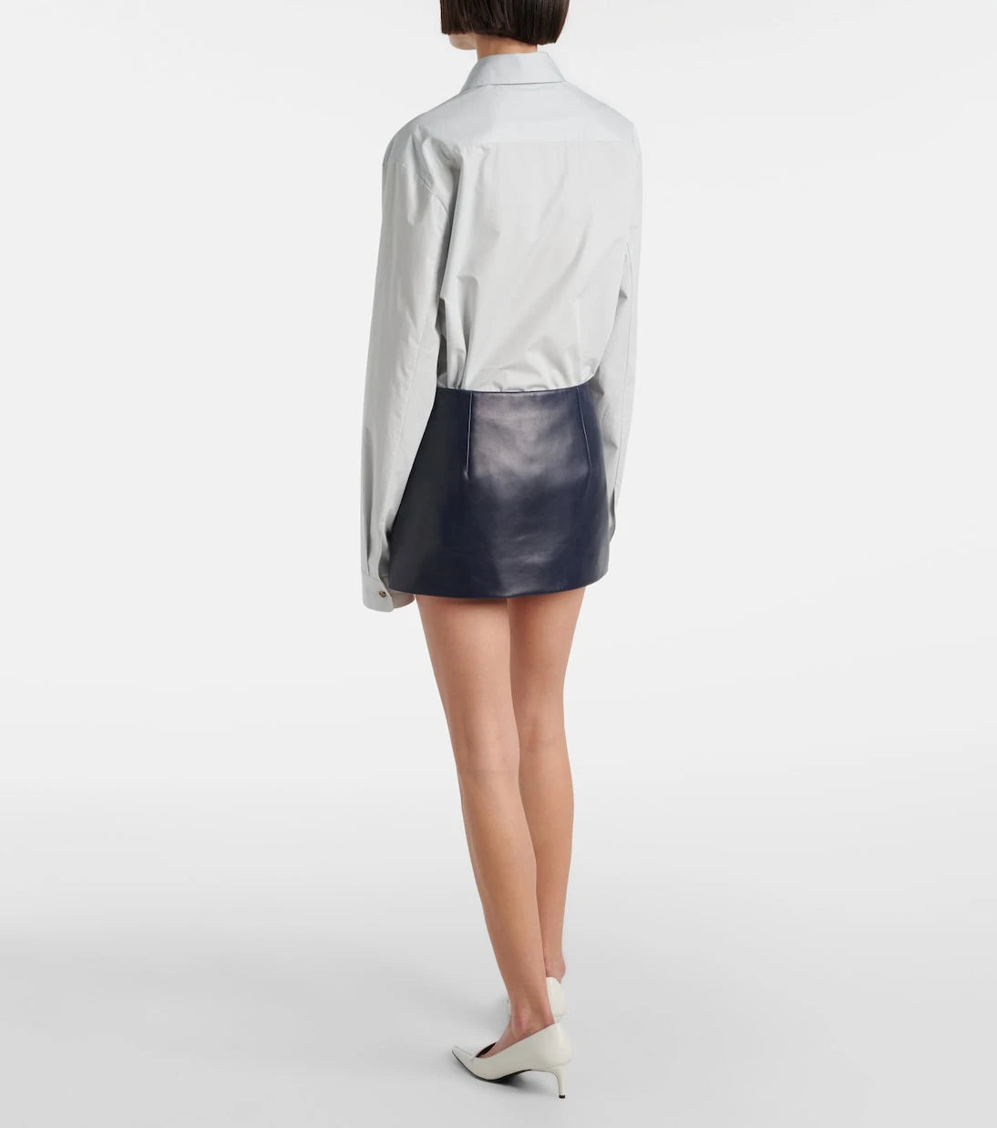 Khaite - Jett leather miniskirt