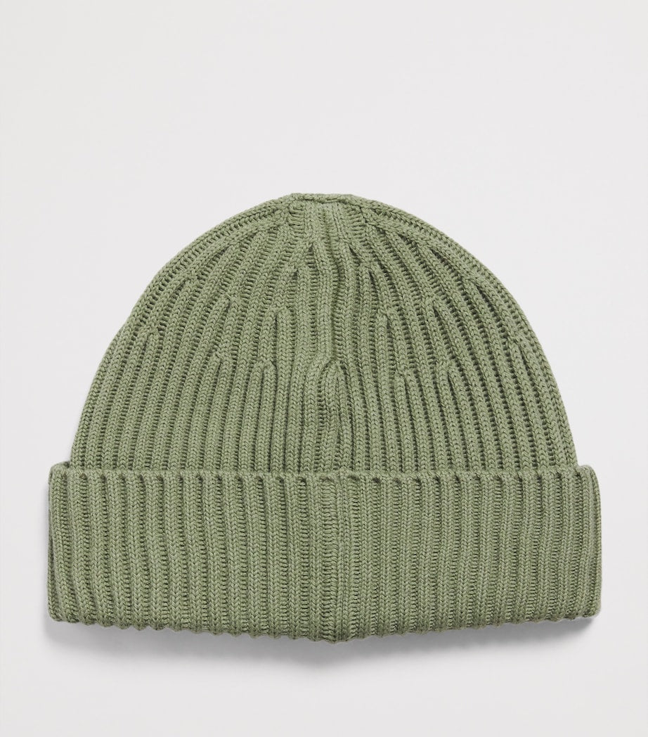 Virgin Wool Ribbed Beanie