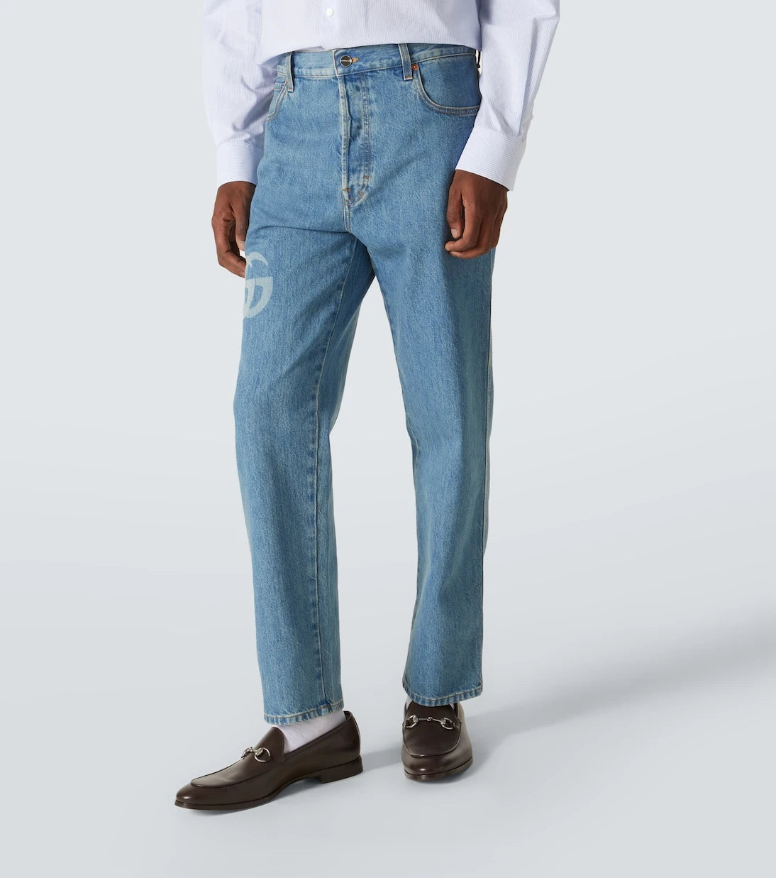 Gucci - Double G mid-rise slim jeans