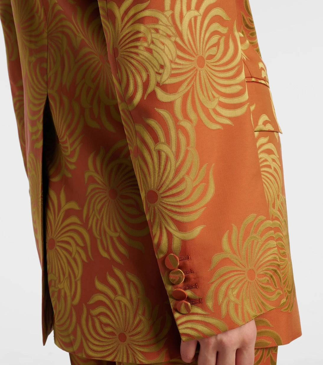 Dries Van Noten - سترة بليزر جاكار مزهرة