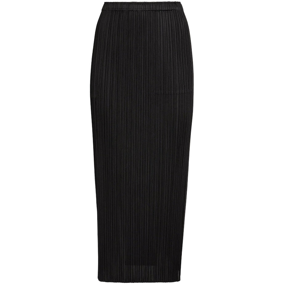 Pleats Please Issey Miyake Black Basics Midi Skirt