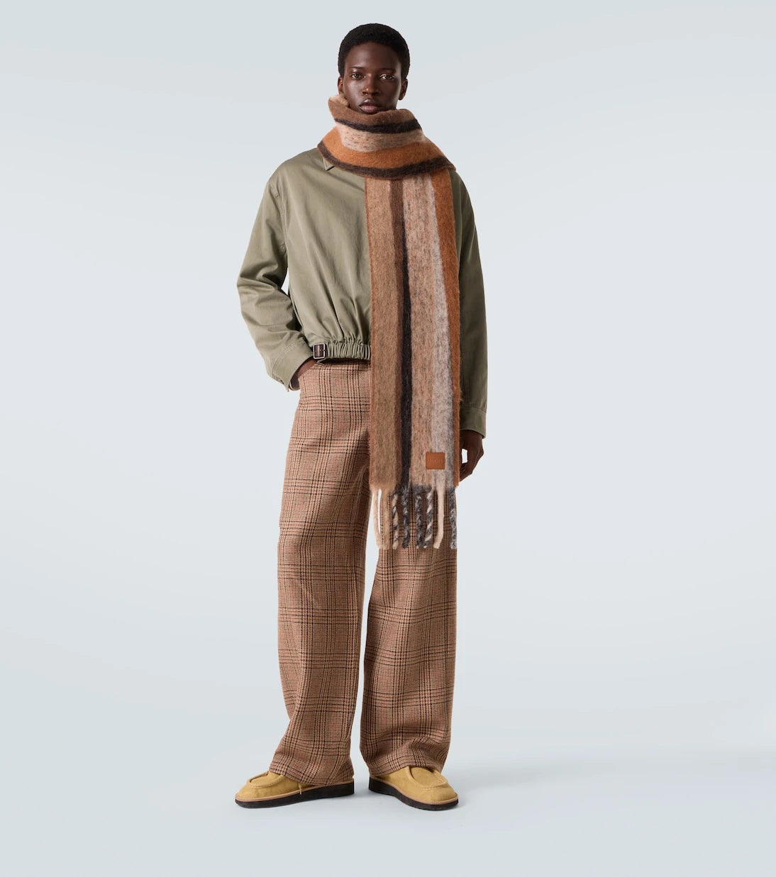 Loewe - Alpaca and wool-blend jacquard scarf