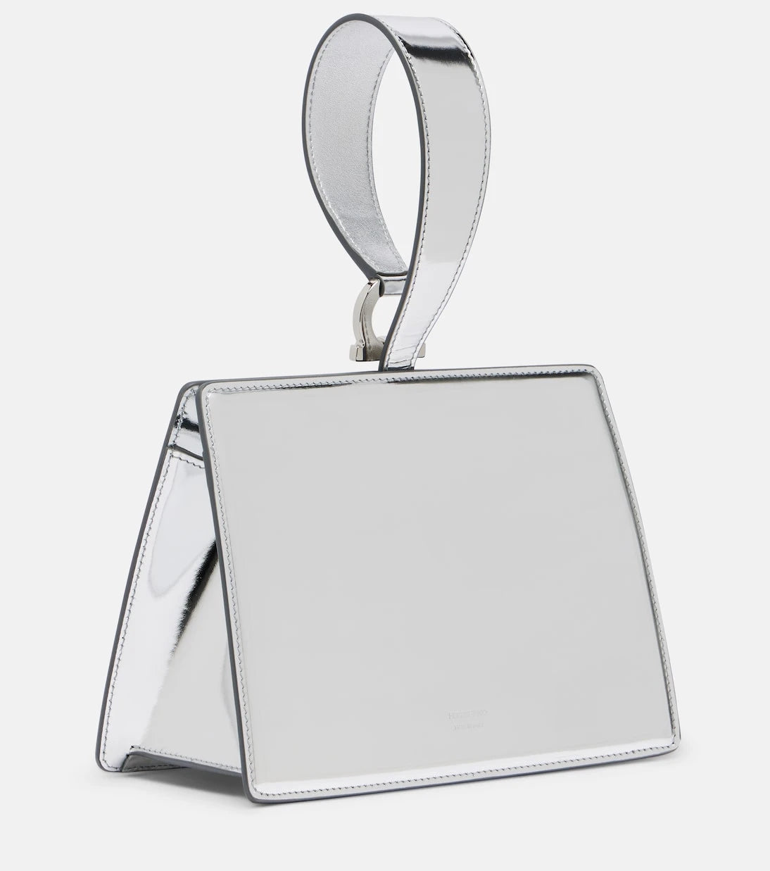 Ferragamo - Gancini Small metallic leather clutch