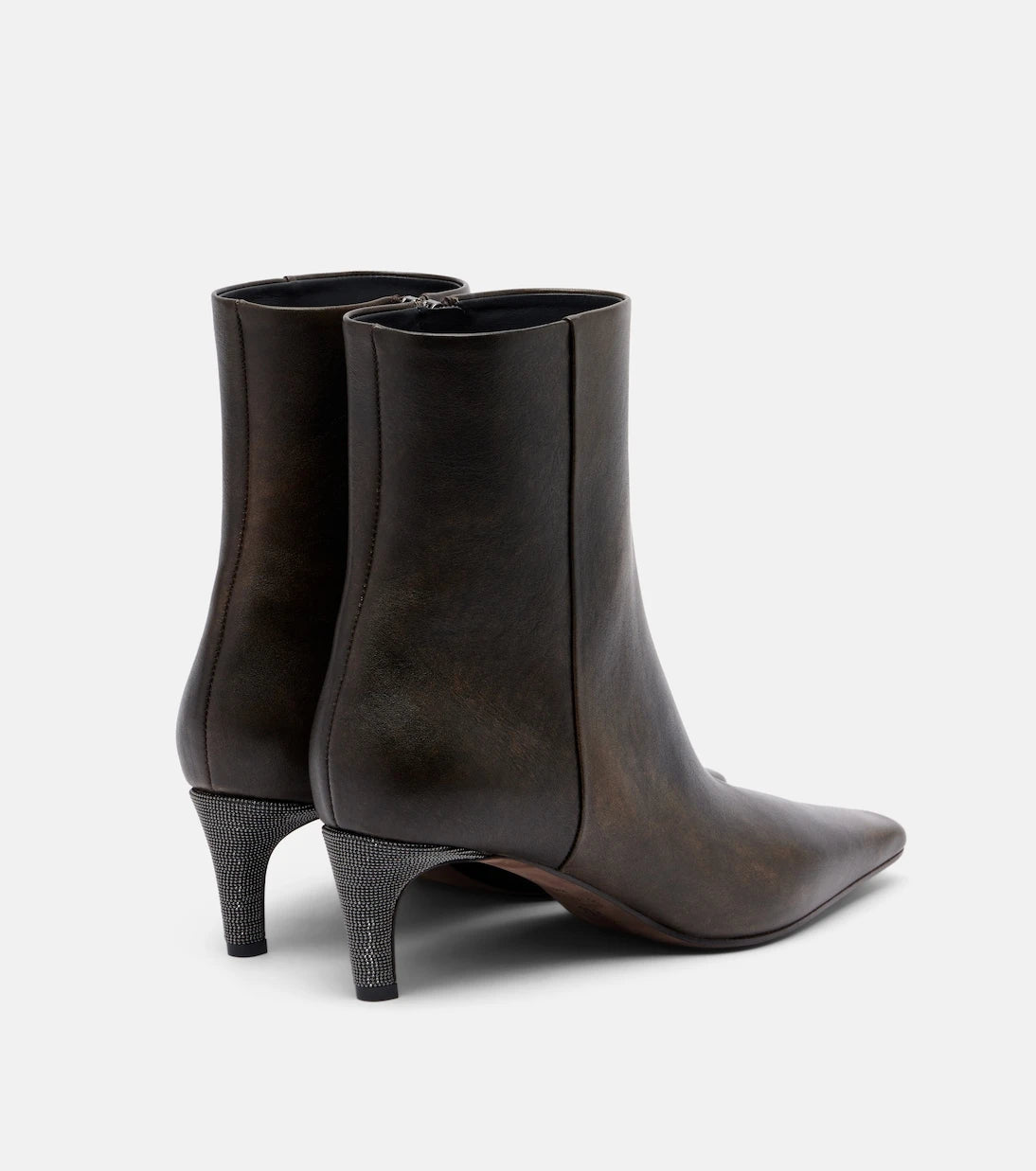 Brunello Cucinelli - Monili leather ankle boots