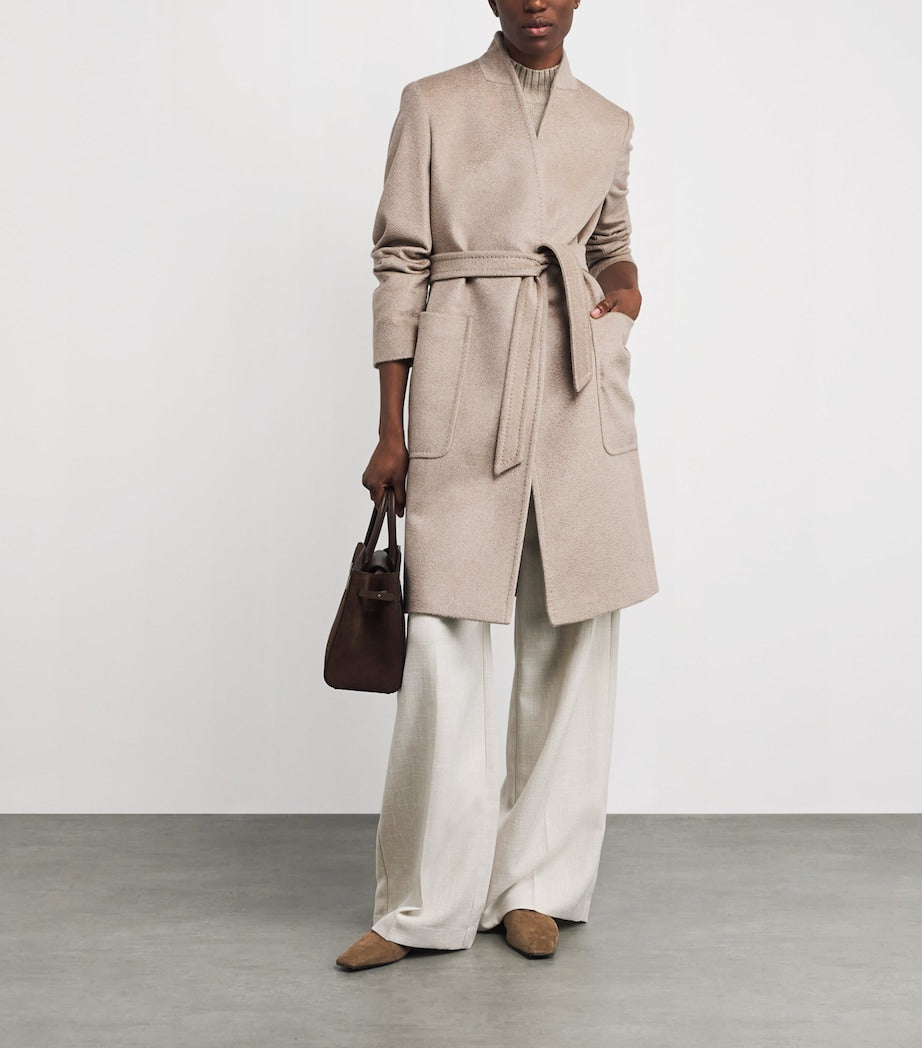 Max Mara Beige Cashmere Robe Coat
