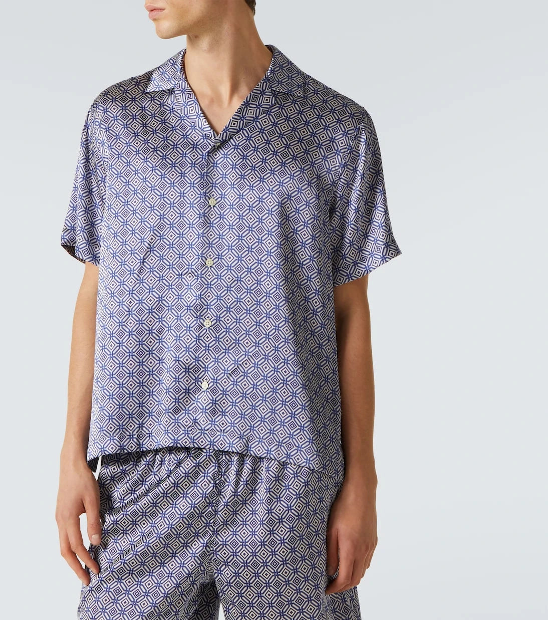 Frescobol Carioca - Roberto printed silk bowling shirt