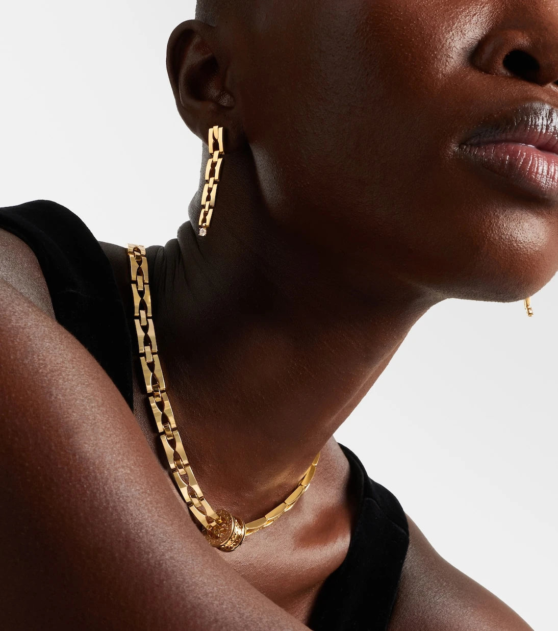 Bvlgari - B.zero1 18kt gold drop earrings with diamonds
