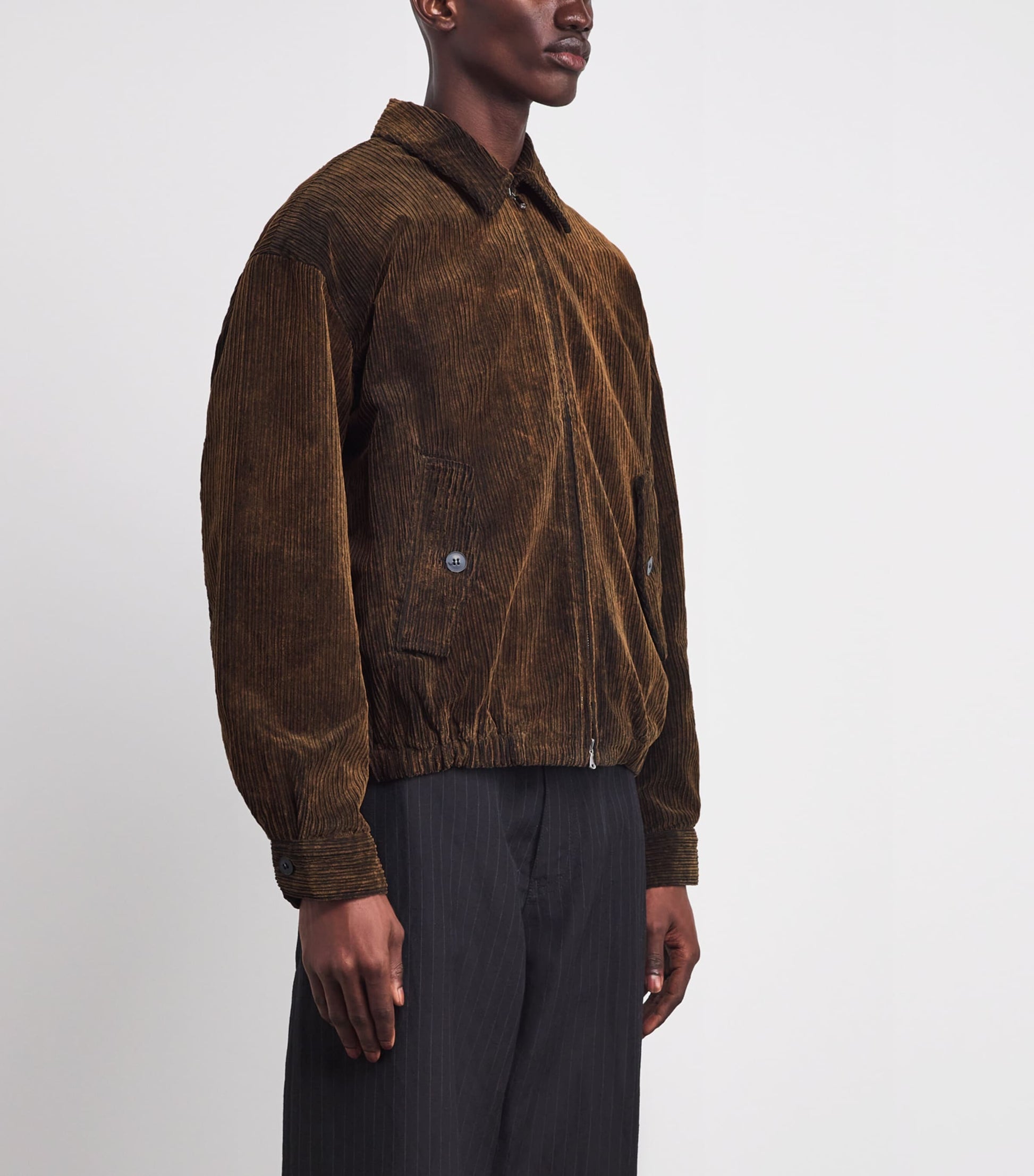 Brown Stretch-Cotton Corduroy Torres Jacket