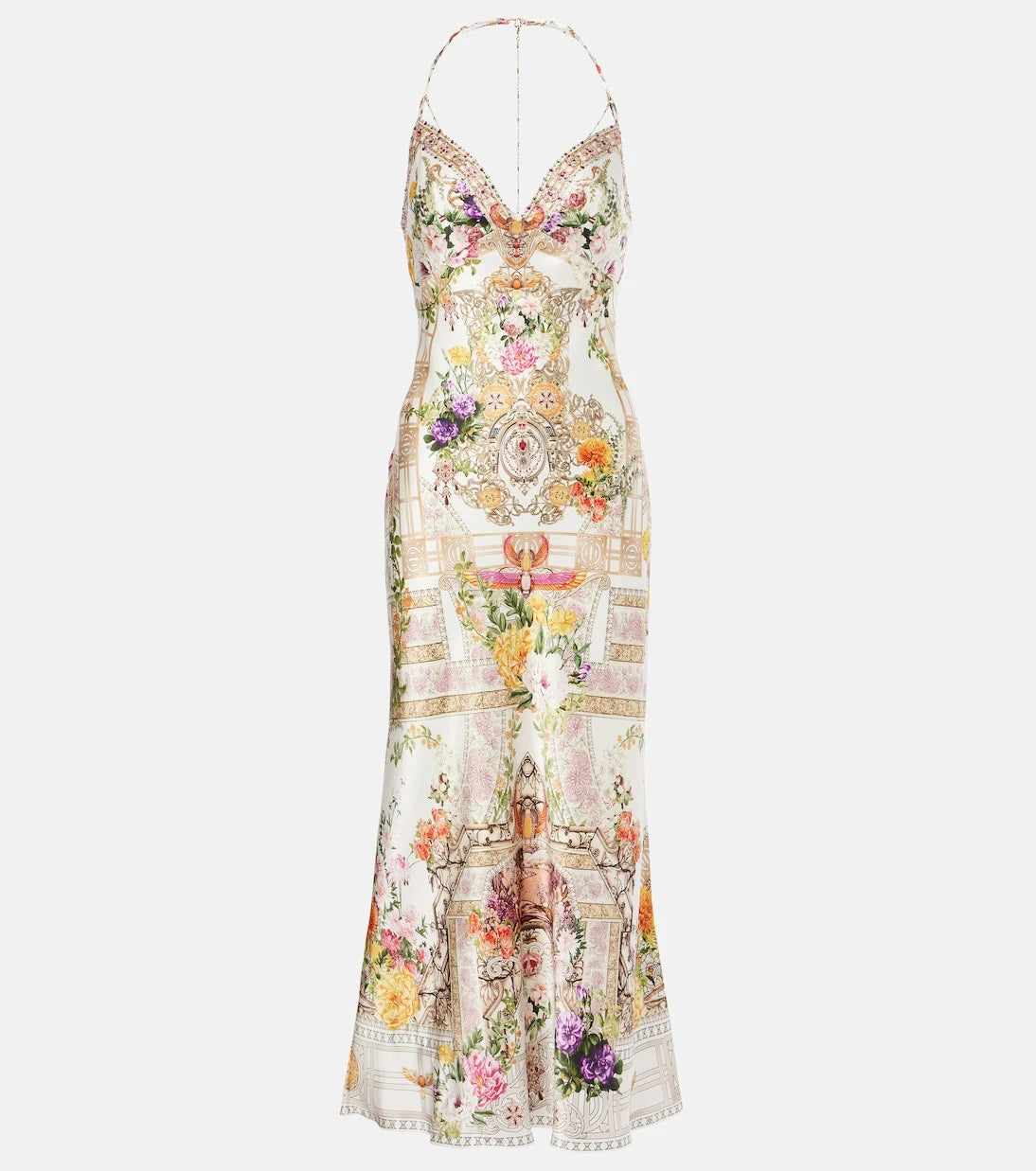 Camilla - Chain-detail silk maxi dress