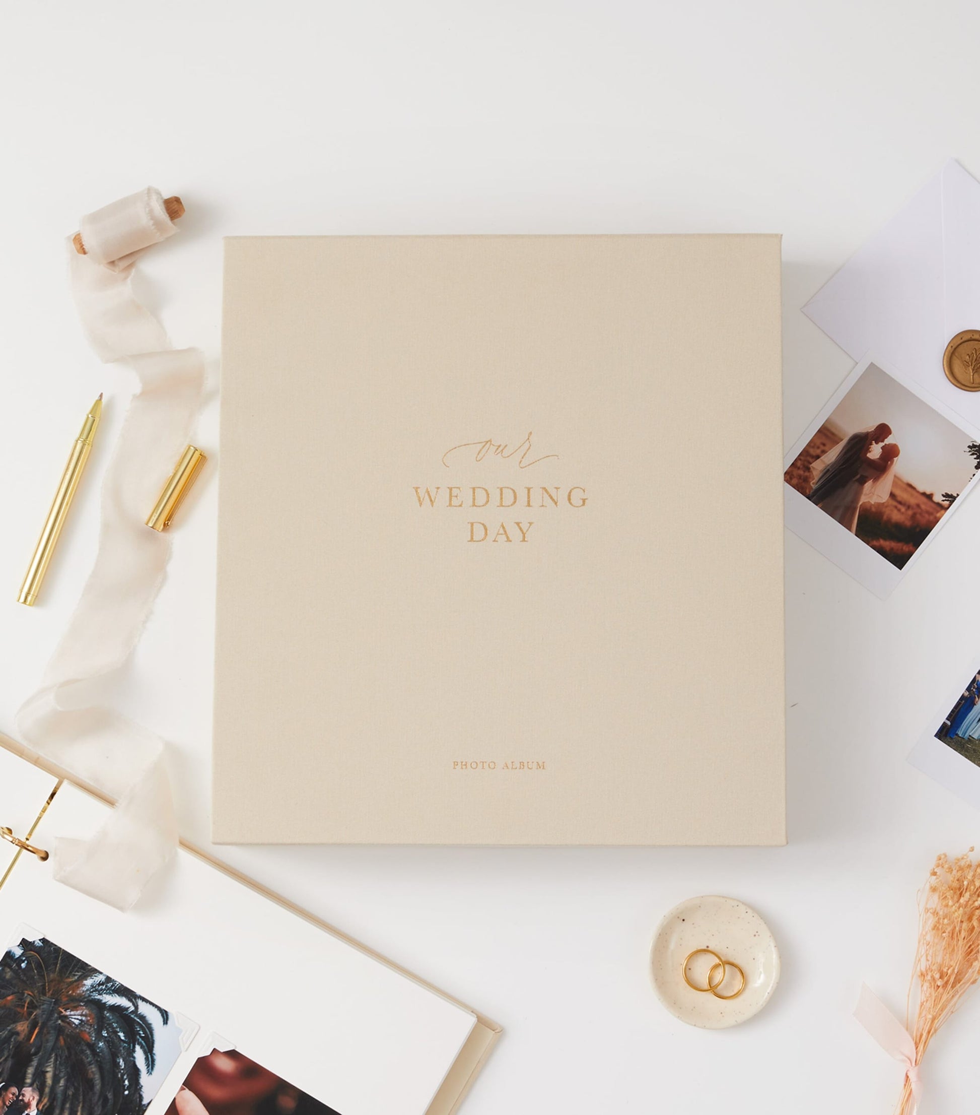 Blush and Gold Our Wedding Day Photo Album